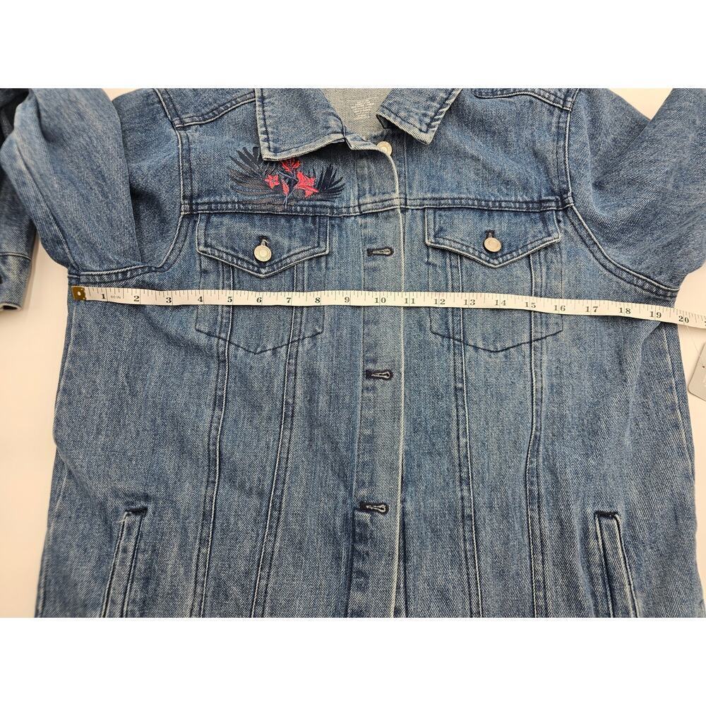 Disney Stitch Denim Jacket Women's Oversized XS Disneyland Paris Embroidered NWT - Picture 10 of 12